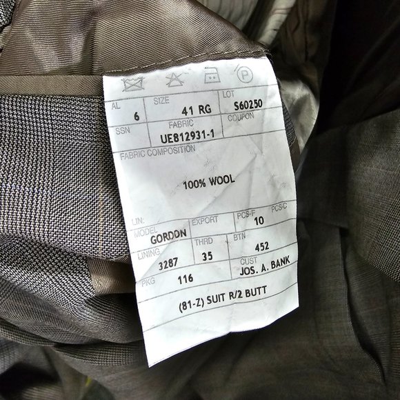 Jos. A. Bank 41R Brown Check 2-Button Sport Coat Blazer Jacket O535 - Picture 11 of 11